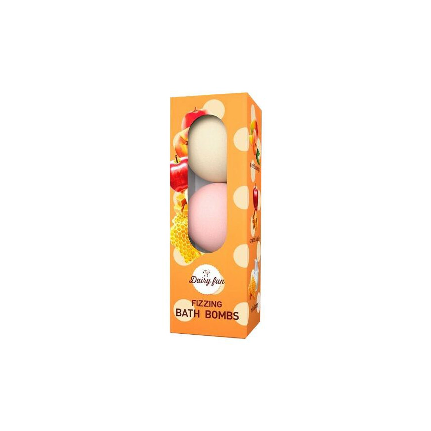 Delia Dairy Fun Milk Honey Caramel Apple And Peach Fizzing Bath Bombs